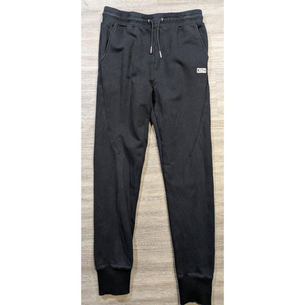 Kith Men's Small Sweatpants  Black Drawstring Jogger Cotton Lounge